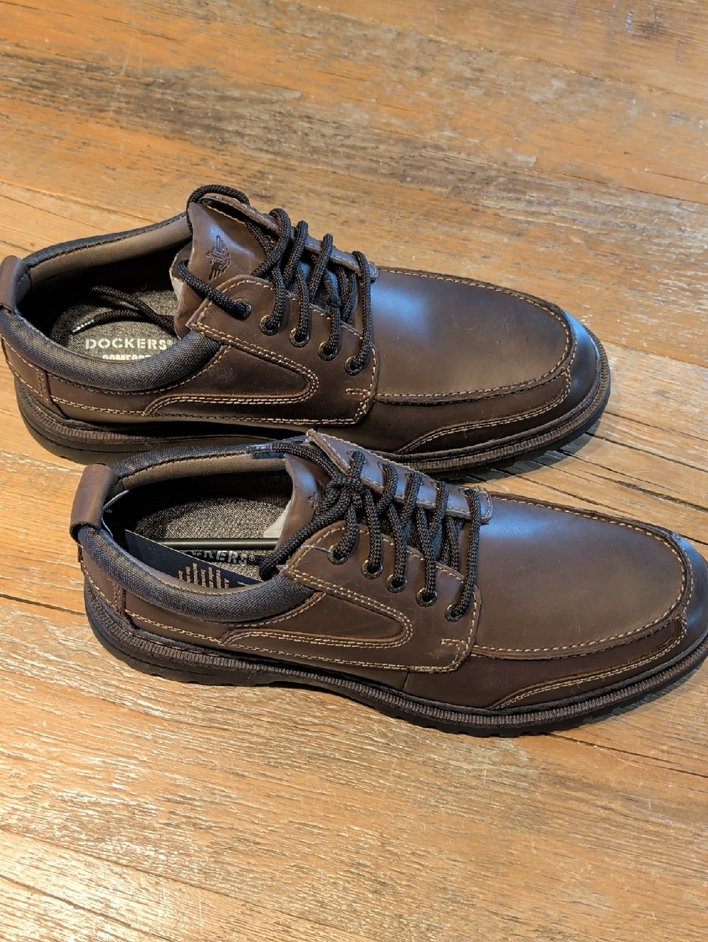 Men's Dockers Brown Leather Overton Lace-Up Shoes - NIB
